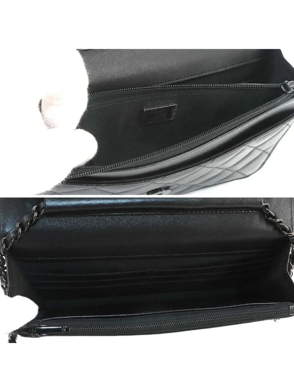 Chanel Quilted Classic Chain Wallet Lambskin Black Shoulder Bag